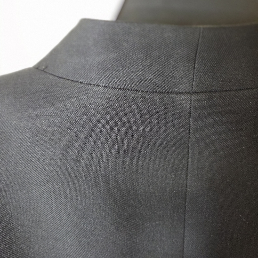 Kasper Women's Black High Neck Collarless Blazer Jacket Cuffable Sleeve Size 16W - Picture 9 of 9